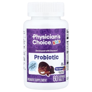 Physician's Choice, пробиотик для детей, от 4 лет, с ягодным вкусом, 60 жевательных таблеток