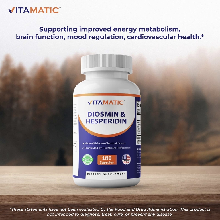 Vitamatic, диосмин и гесперидин, 180 капсул
