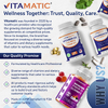 Vitamatic, глюкозамин, МСМ, хондроитин и куркума, 180 растительных капсул