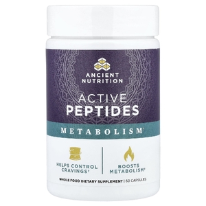 Ancient Nutrition, активные пептиды, поддержка метаболизма, 60 капсул