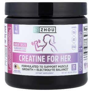 Zhou Nutrition, Creatine For Her, со вкусом личи и лимона, 291 г (10,3 унции)