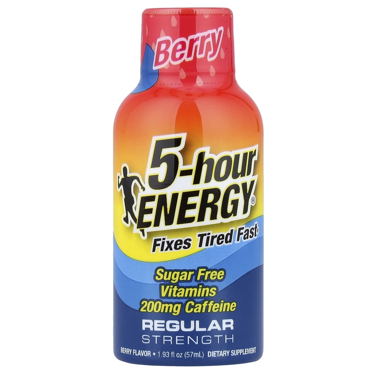 5 hour Energy, обычной силы действия, с ягодным вкусом, 12 флаконов по 57 мл (1,93 жидк. унции)