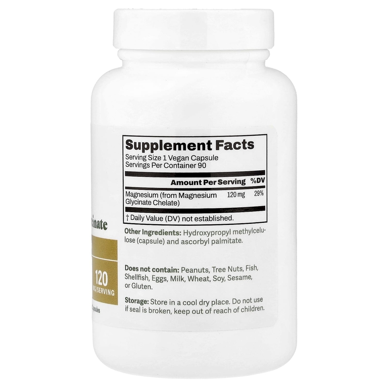 Dr. Murray's, Albion®, глицинат магния, 120 мг, 90 веганских капсул