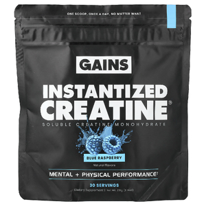 GAINS, растворимый моногидрат креатина, голубая малина, 231 г (8,14 унции)