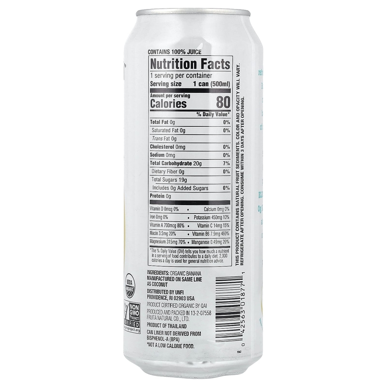 Woodstock, Organic Banana Water, 16.9 fl oz (500 ml)