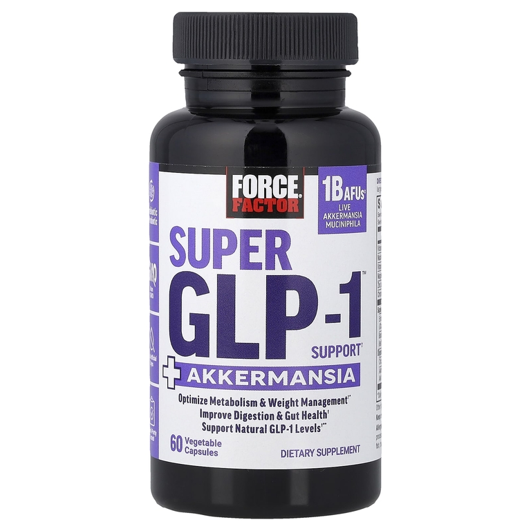 Force Factor, Super GLP-1™ Support + Akkermansia, 60 растительных капсул