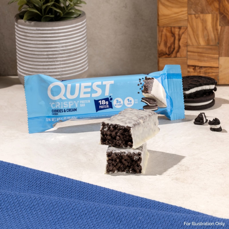Quest Nutrition, протеиновый батончик, хрустящее печенье с кремом, 4 батончика по 52 г (1,83 унции)
