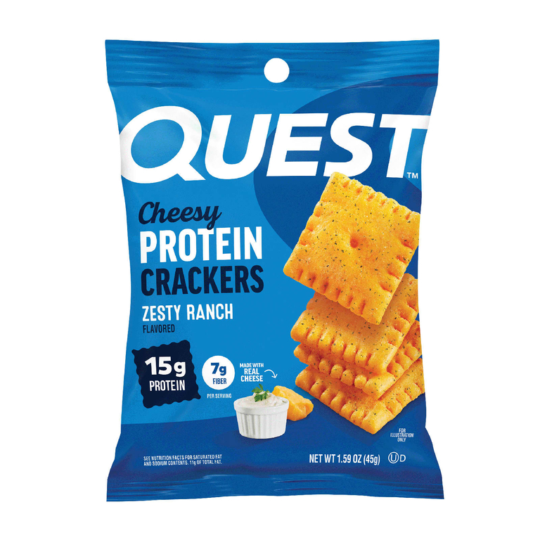 Quest Nutrition, протеиновые крекеры, пикантный вкус, 6 пакетиков по 45 г (1,59 унции)