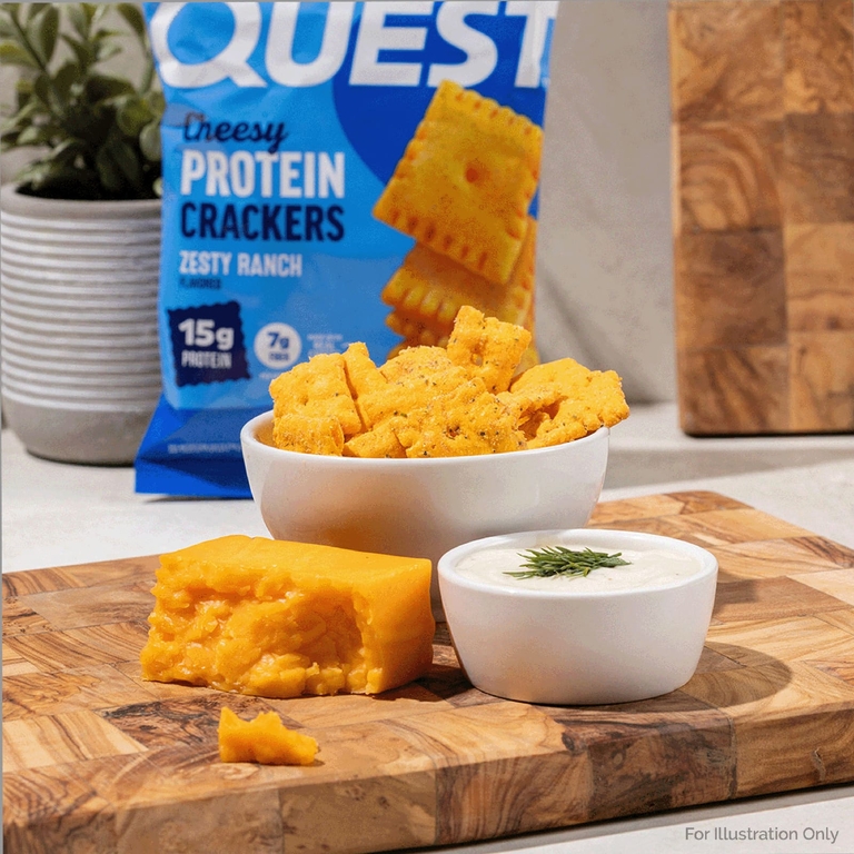 Quest Nutrition, протеиновые крекеры, пикантный вкус, 6 пакетиков по 45 г (1,59 унции)