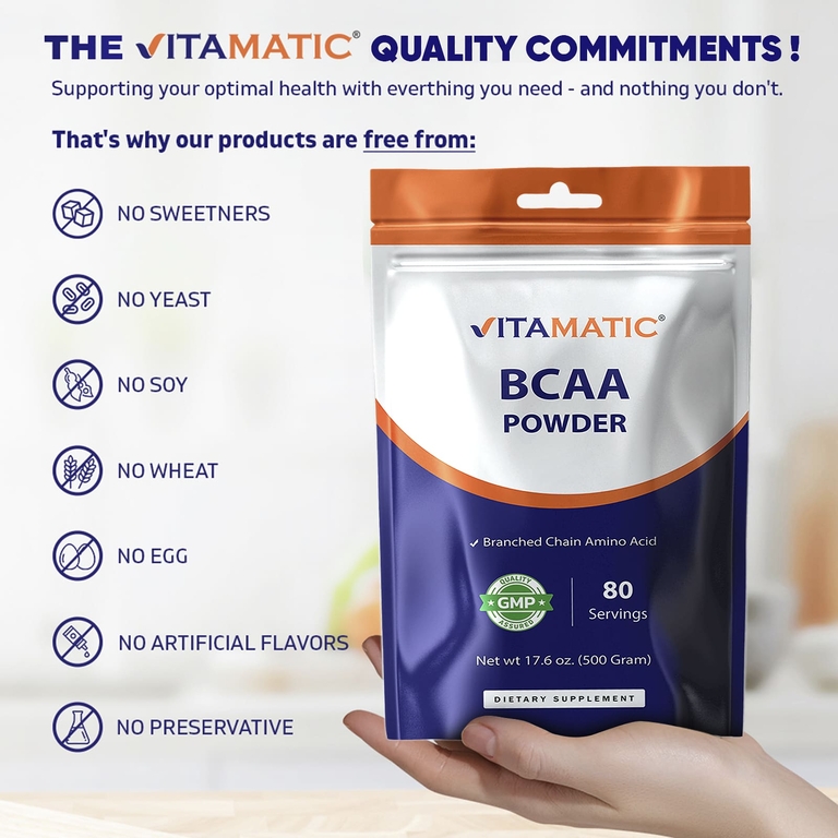 Vitamatic, BCAA в порошке, 500 г (17,6 унции)