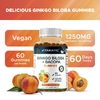 Vitamatic, жевательные таблетки с гинкго билоба и бакопой, натуральный персиковый вкус, 60 жевательных таблеток