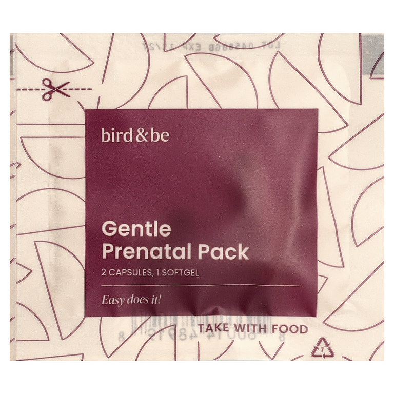 Bird&Be, Gentle Prenatal Pack, 30 веганских пакетиков