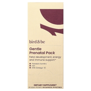 Bird and Be, Gentle Prenatal Pack, 30 веганских пакетиков