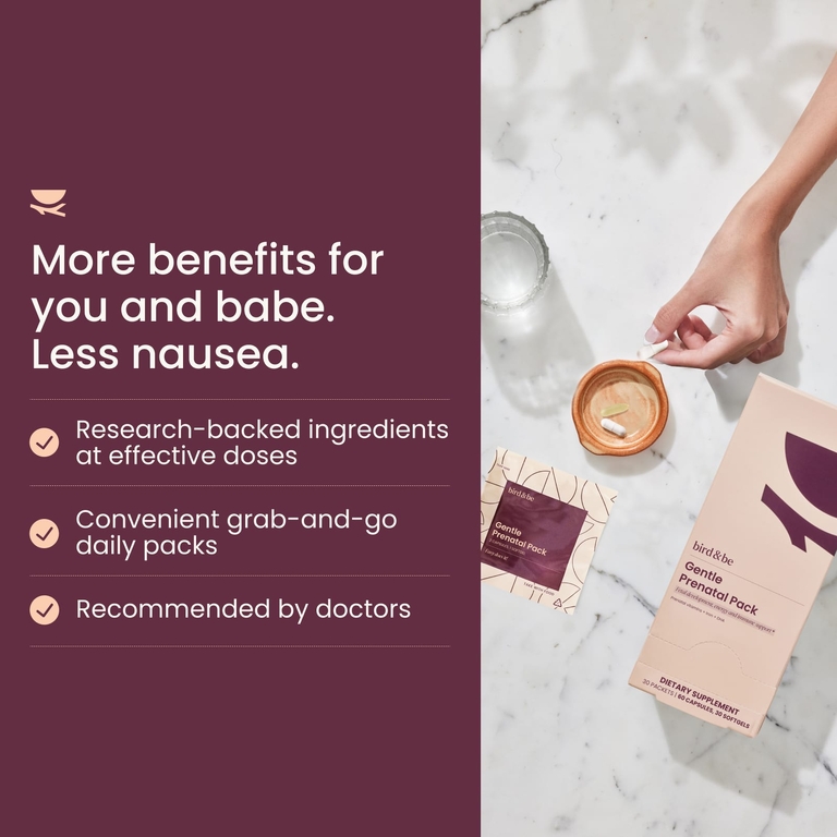 Bird&Be, Gentle Prenatal Pack, 30 веганских пакетиков
