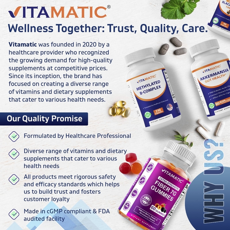 Vitamatic, метилированный комплекс витаминов группы B, 240 капсул