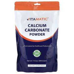Vitamatic, Карбонат кальция в порошке, 500 г (17,6 унции)