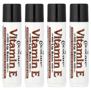 Cococare, бальзам для губ с витамином E, 4 шт. по 4,2 г (0,15 унции)