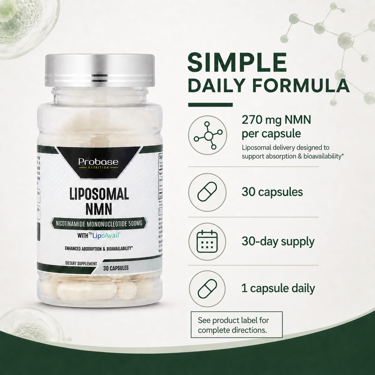 Probase Nutrition, Liposomal NMN с LipoAvail®, 30 капсул