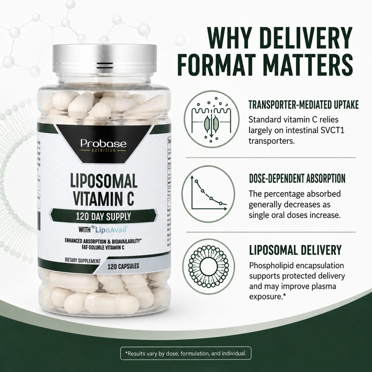 Probase Nutrition, липосомальный витамин C, 120 капсул