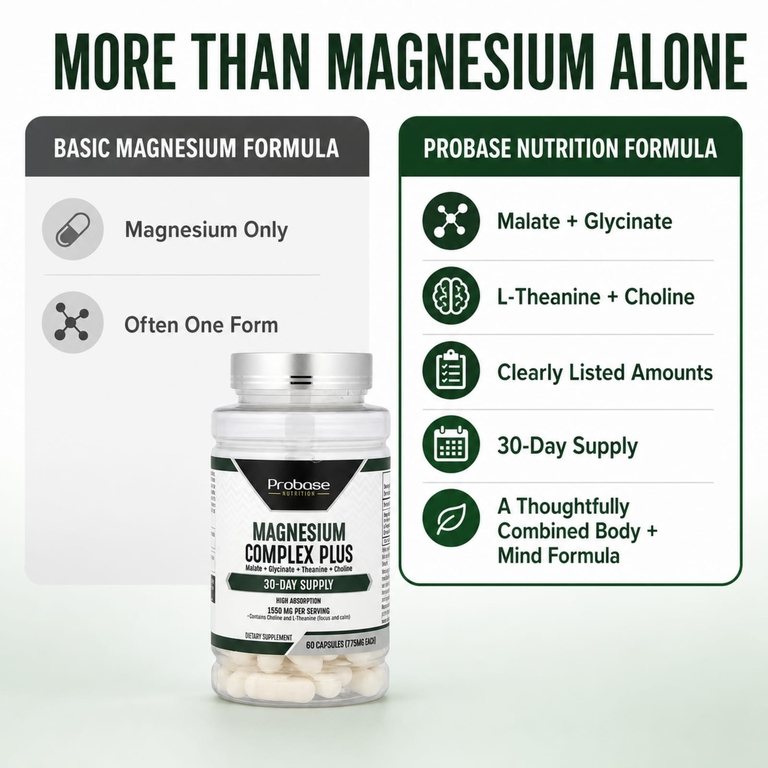 Probase Nutrition, комплекс магния плюс, 60 капсул