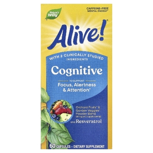 Nature's Way, Alive!® Cognitive, 60 капсул