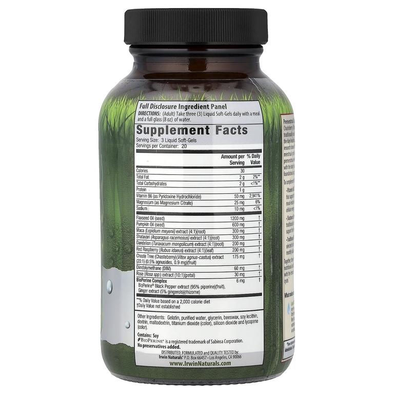 Irwin Naturals, Premenstrual Comfort, 60 желатиновых капсул