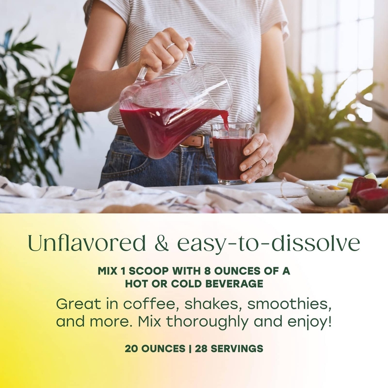 MegaFood, Пептиды коллагена с гиалуроновой кислотой и витамином C, без вкуса, 571,2 г (20 унций)