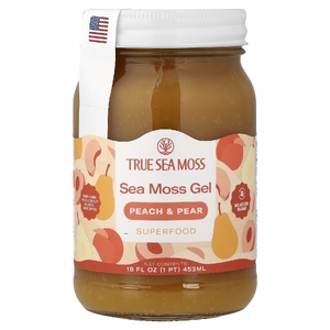 True Sea Moss, гель с суперфудами из морского мха, персик и груша, 453 мл (16 жидк. унций)