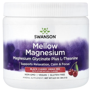 Swanson Vitamins, смесь для приготовления напитка с магнием, со вкусом черешни, 184,5 г (6,51 унции)