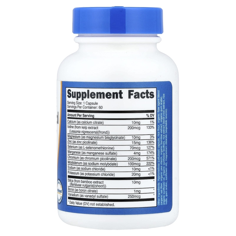 Nutricost, комплекс микроэлементов, 60 капсул