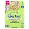 Gerber, Органические овсянка и фруктовые хлопья, 12 месяцев и старше, банан, 227 г