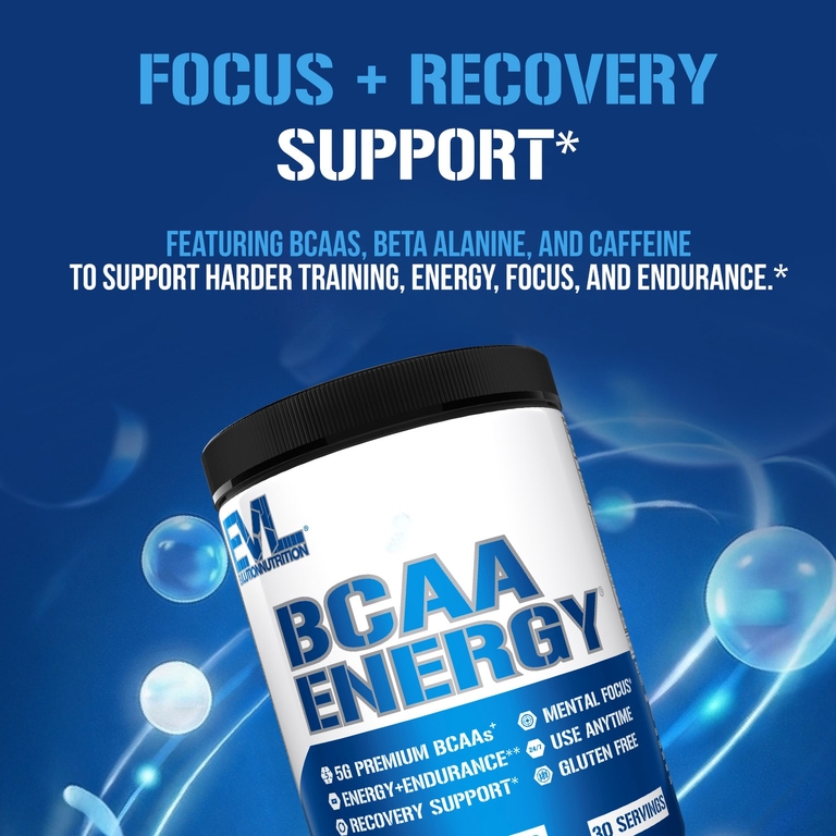 EVLution Nutrition, BCAA Energy®, без добавок, 237 г (8,4 унции)