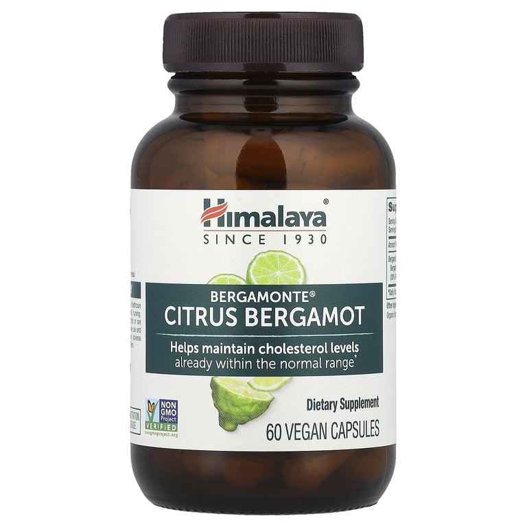 Himalaya, Bergamonte®, цитрус и бергамот, 60 веганских капсул (500 мг в 1 капсуле)