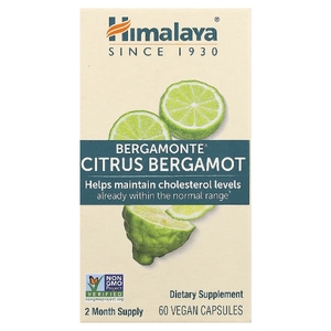 Himalaya, Bergamonte®, цитрус и бергамот, 60 веганских капсул (500 мг в 1 капсуле)