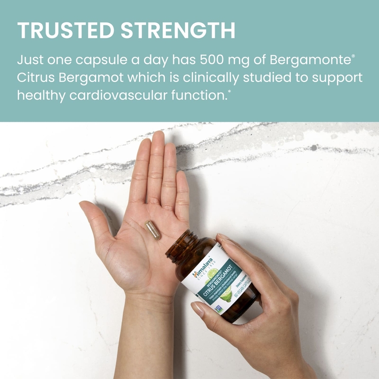Himalaya, Bergamonte®, цитрус и бергамот, 60 веганских капсул (500 мг в 1 капсуле)