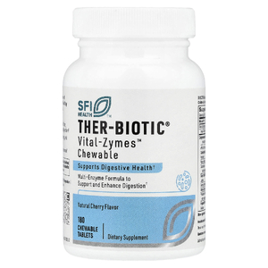 SFI Health, Ther-Biotic®  Vital Zymes, натуральная вишня, 180 жевательных таблеток