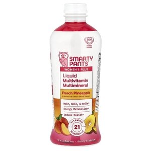 SmartyPants, Women's Plus, жидкие мультивитамины и минералы со вкусом персика и ананаса, 946 мл (32 жидк. унции)