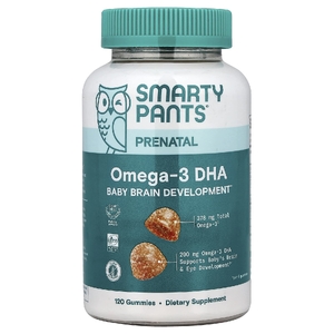 SmartyPants, Prenatal, омега-3 ДГК, апельсин и лимон , 120 жевательных таблеток