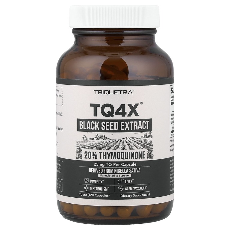 Triquetra Health, TQ4X®, экстракт семян чёрного тмина, 120 капсул