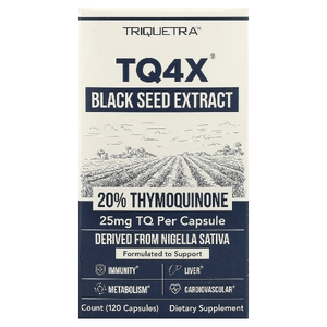 Triquetra Health, TQ4X®, экстракт семян чёрного тмина, 120 капсул