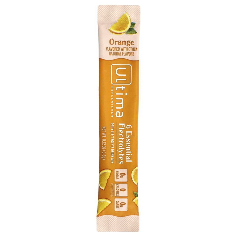 Ultima Replenisher, 6 незаменимых электролитов, смесь для ежедневного питья с электролитами, апельсин, 20 стикпаков по 3,5 г (0,12 унции)