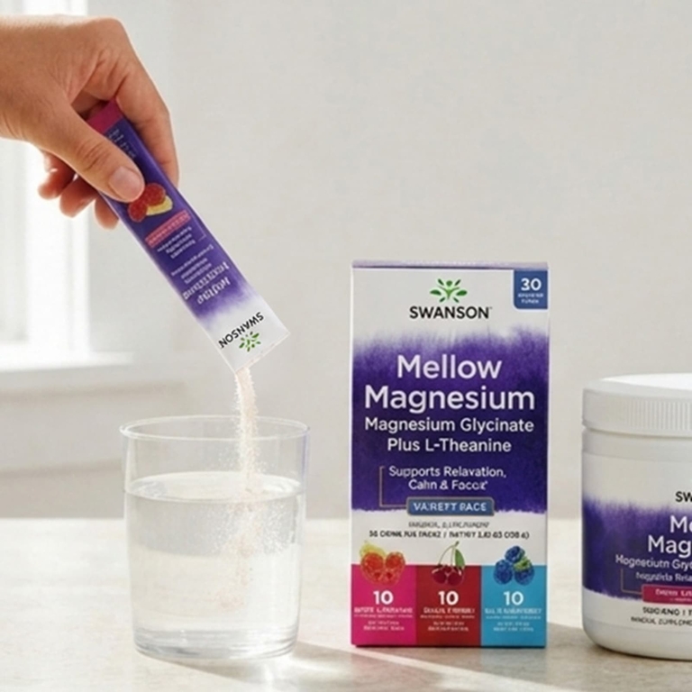 Swanson Vitamins, Mellow Magnesium   Drink Mix, разнообразная упаковка, 30 пакетиков