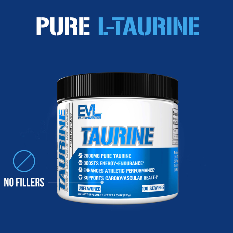 EVLution Nutrition, Таурин без добавок, 200 г