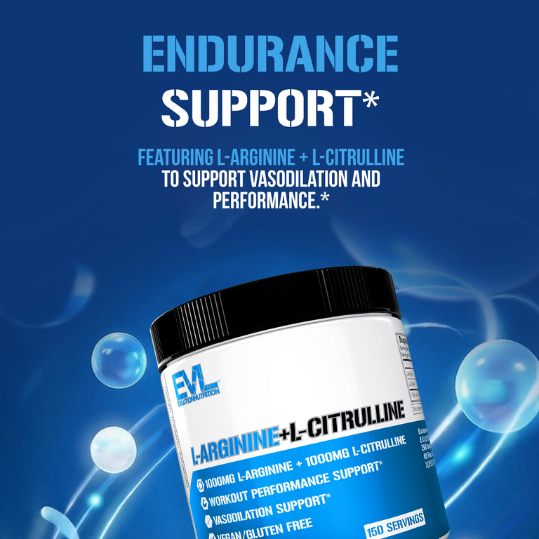 EVLution Nutrition, L-аргинин + L-цитруллин, без вкусовых добавок, 300 г (10,6 унции)