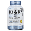 Nutri, Витамины D3 и K2, глицинат магния, 120 веганских капсул