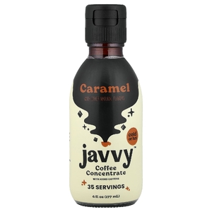 Javvy Coffee, Концентрат кофе с добавлением кофеина, карамель, 177 мл (6 жидк. унций)