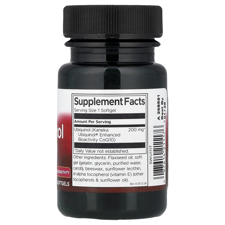 Swanson Vitamins, убихинол, 200 мг, 60 капсул