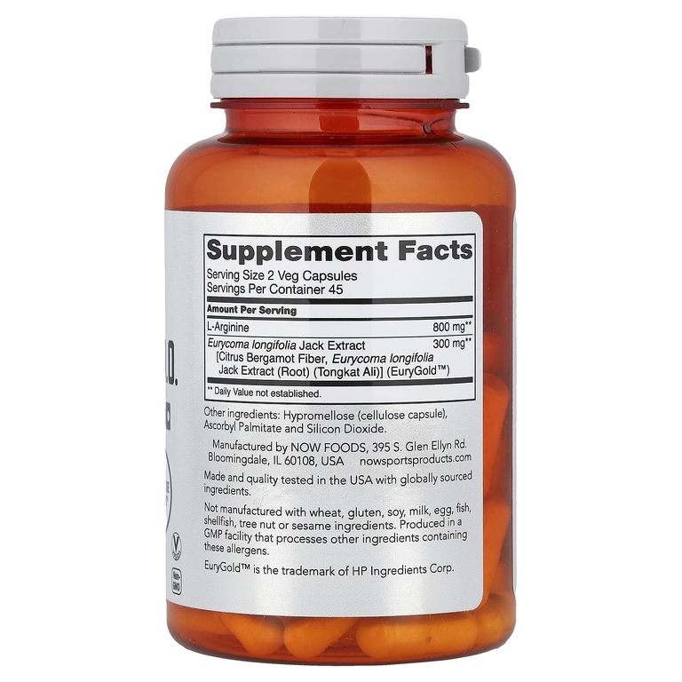NOW Foods, Sports, Testojack® N.O., 90 вегетарианских капсул
