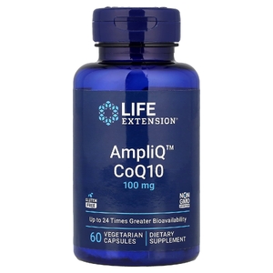 Life Extension, AmpliQ™  CoQ10, 100 мг, 60 вегетарианских капсул