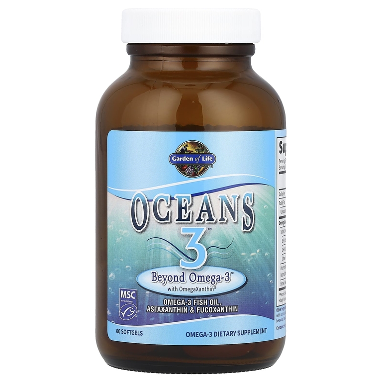 Garden of Life, омега-3 с омега-ксантином, 60 желатиновых капсул